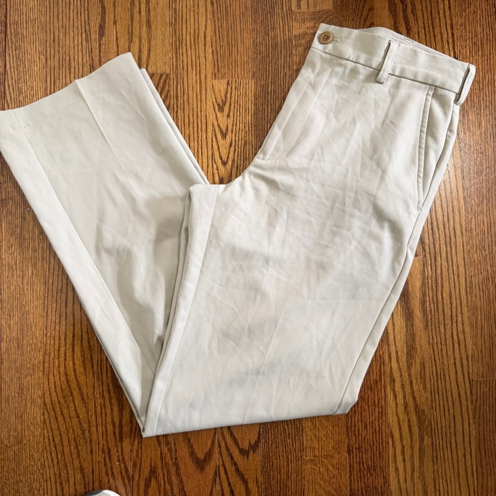 Izod Golf Khaki Slim Fit Flat Front Pant Size 32x32